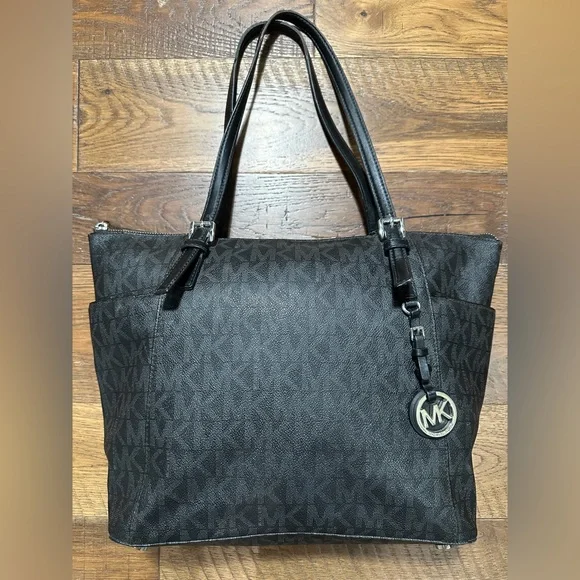 Michael Kors Black Monogram Tote - Picture 3 of 13